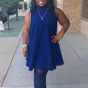 Navy Blue Halter Dress (Thick and Nice Quality)